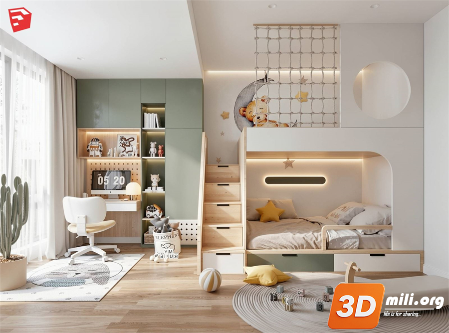 Children Room Scenes Skp FIles 